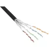InLine Patch kabel S/FTP PiMF Cat.6 czarny AWG27 PVC CU 100m