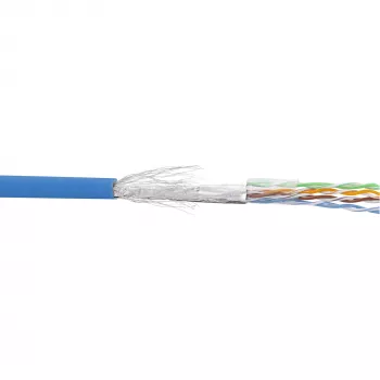 InLine Patch kabel SF/UTP Cat.5e AWG26 CCA PVC niebieski 100m