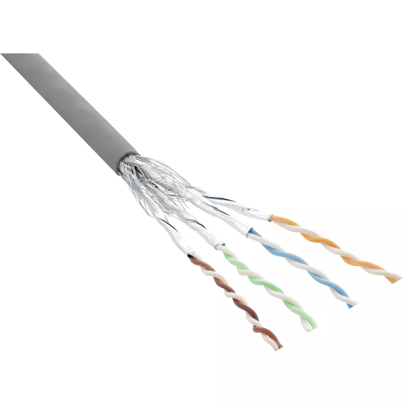 InLine Kabel krosowy S/FTP PiMF Cat.6 szary AWG27 PVC CU 100m