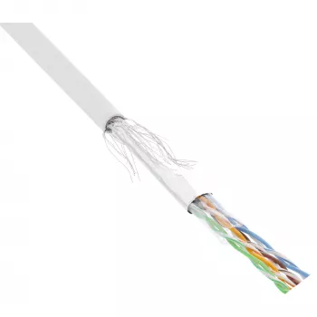 Kabel krosowy InLine SF/UTP Cat.5e AWG26 CCA PVC biały 100m