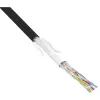 Kabel krosowy InLine SF/UTP, kat.5e, AWG26, CCA, PVC, czarny, 100 m