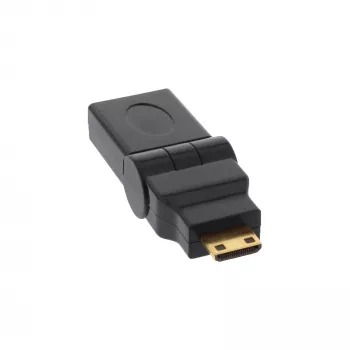 Adapter HDMI InLine 17690M HDMI A żeński / HDMI C męski obrotowy pozłacany