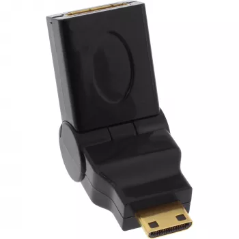 Adapter HDMI InLine 17690M HDMI A żeński / HDMI C męski obrotowy pozłacany