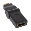 Adapter HDMI InLine 17690M HDMI A żeński / HDMI C męski obrotowy pozłacany