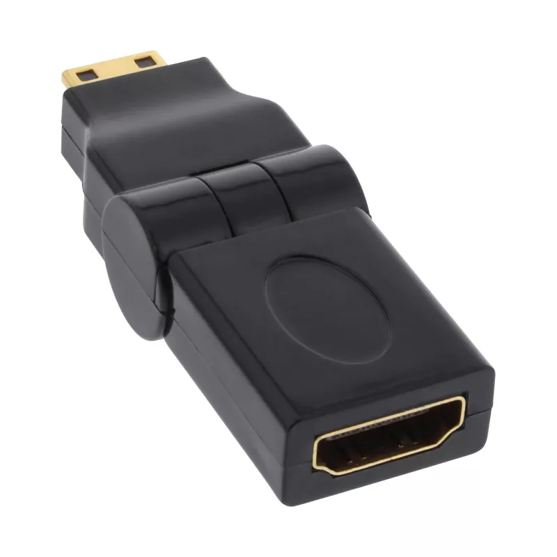 Adapter HDMI InLine 17690M HDMI A żeński / HDMI C męski obrotowy pozłacany