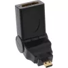 Adapter HDMI Typ A żeński / D męski typu obrotowego pozłacany InLine 17690L
