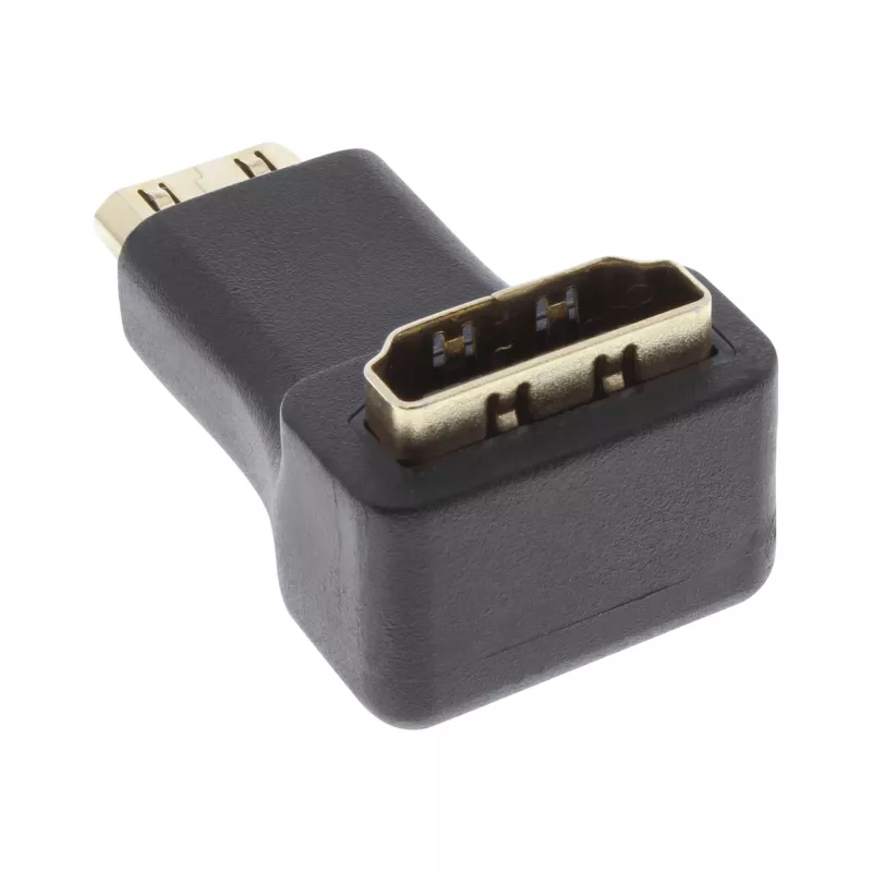 Adapter HDMI typu A żeński / typu C męski kątowy InLine 17690K
