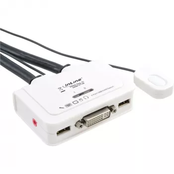 InLine KVM Switch 2 Port DVI-D USB z dźwiękiem