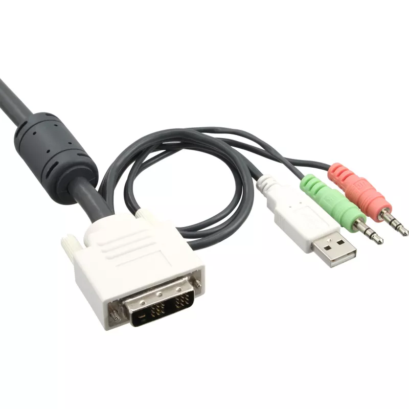 InLine KVM Switch 2 Port DVI-D USB z dźwiękiem