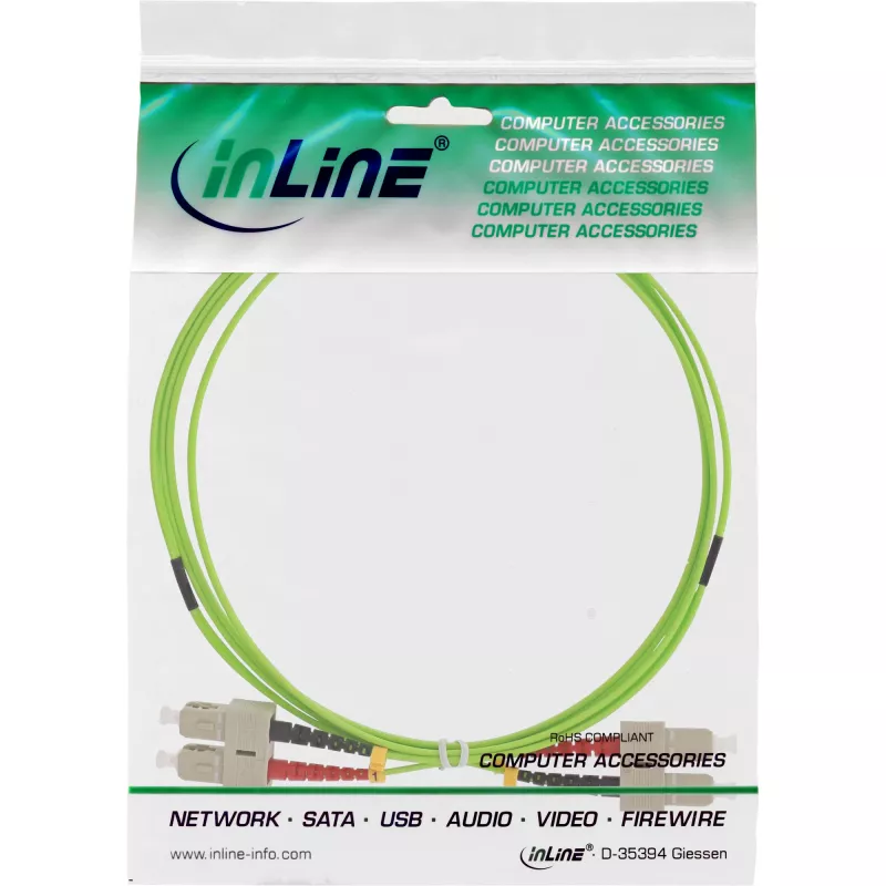 InLine Światłowodowy kabel duplex SC/SC 50/125µm OM5 7,5 m