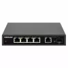 Intellinet 5-portowy gigabitowy przełącznik Ethernet PoE+ z portem SFP o budżecie mocy 91 W