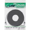 InLine płaski kabel krosowy, U/FTP, kat.6A, bezhalogenowy TPE, czarny, 7,5 m