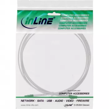 InLine Fiber Optical Simplex kabel, FTTH, LC/APC8° do LC/APC8° 9/125µm OS2 1m