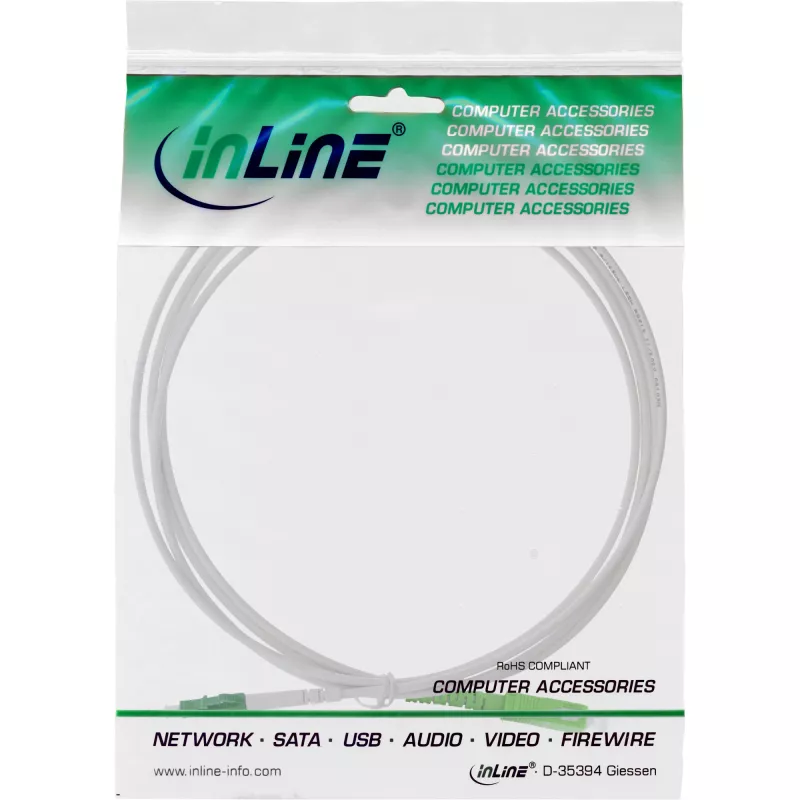 InLine Fiber Optical Simplex kabel, FTTH, LC/APC8° do SC/APC8° 88401