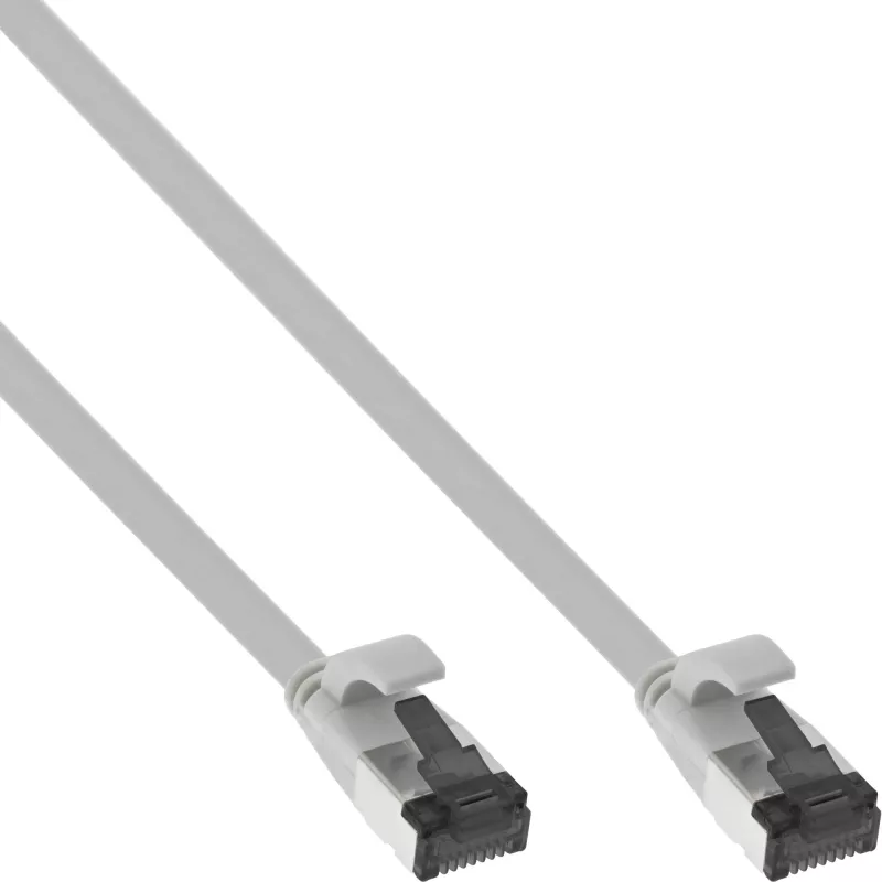InLine Patch kabel płaski, U/FTP, Cat.8.1, TPE bezhalogenowy, szary, 5m