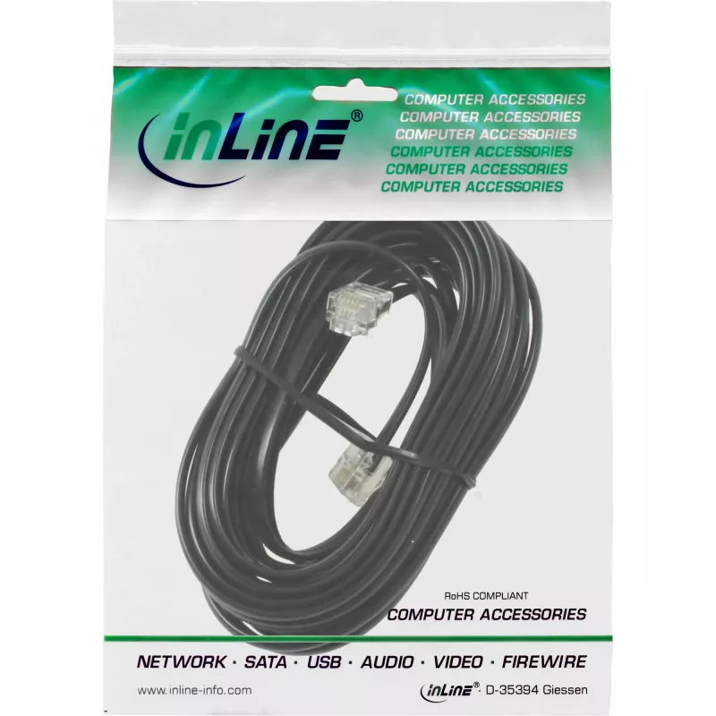 InLine Modular kabel RJ11 męski / męski 6P4C 10m