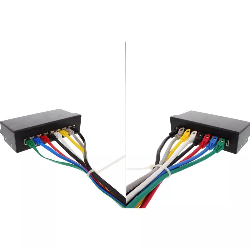 InLine Płaski Ultracienki Kabel Krosowy U/UTP Kat.6 Gotowy do Gigabit szary 15m