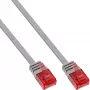 InLine płaski ultrapłaski kabel krosowy U/UTP kat.6 gotowy do sieci Gigabit szary 3 m
