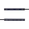 InLine USB 3.2 Gen.2 Hub, 4x USB-C + 3x USB-A, PD 100W, aluminium, szary