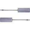 InLine USB 3.2 Gen.2 Hub, 4x USB-C + 3x USB-A, PD 100W, aluminium, szary
