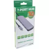InLine USB 3.2 Gen.2 Hub, 4x USB-C + 3x USB-A, PD 100W, aluminium, szary