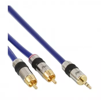 InLine Audio kabel Premium 2x RCA męski / 3,5 mm męski pozłacany 7 m