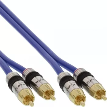 Kabel audio InLine Premium RCA 2x RCA męski / męski pozłacany 7m