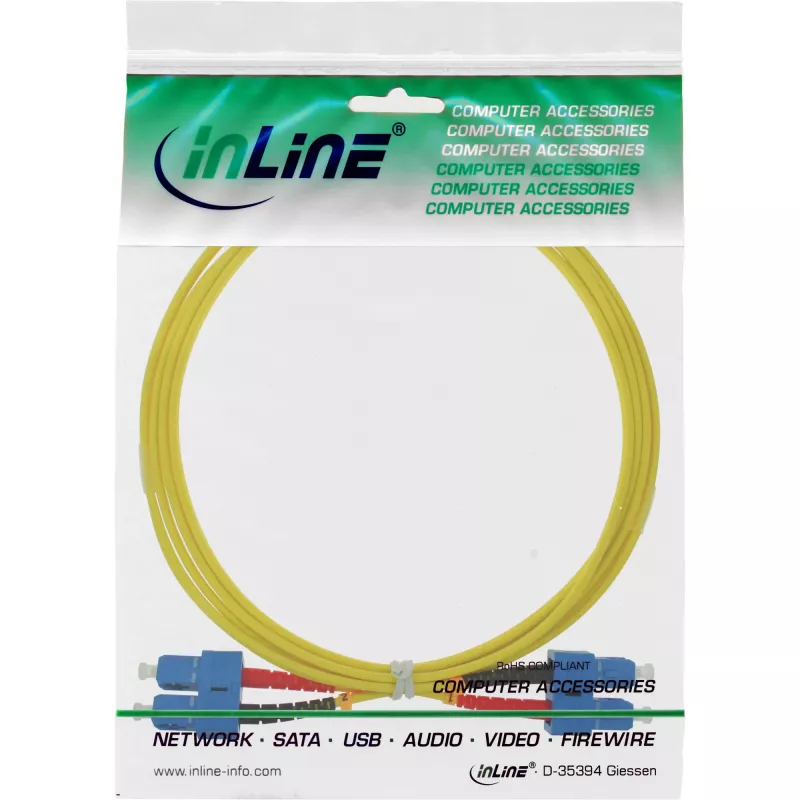 Światłowodowy kabel duplex InLine SC/SC 9/125µm OS2 20m