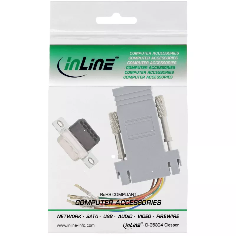 Adapter InLine 9-pin Sub-D żeński do RJ45 żeński 68889B InLine