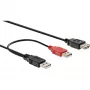 Kabel USB 2.0 Y 2x Typ A męski/żeński InLine 34510Z 0,2 m