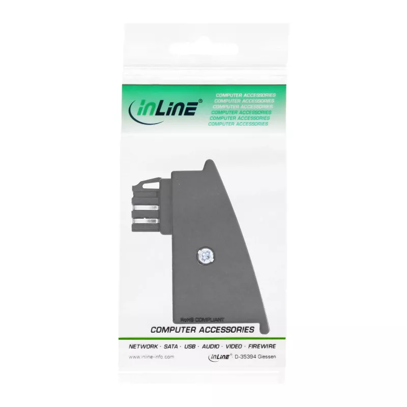 Adapter InLine TAE-F męski na RJ45 żeński 8P2C do Fritzbox, czarny