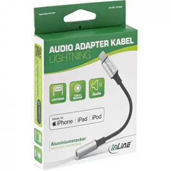 adapter kablowya audio InLine Lightning 0,1 m