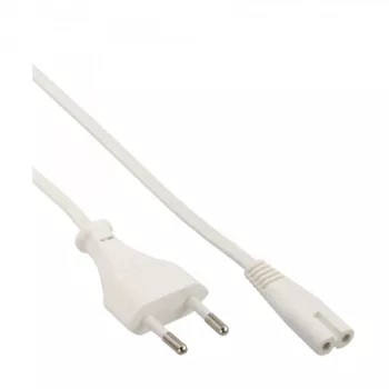 Kabel zasilający InLine, wtyczka Euro / wtyczka Euro8, biały, 1,5 m