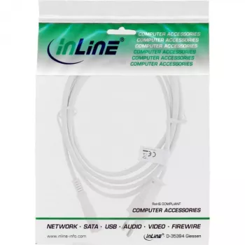 Kabel zasilający InLine, wtyczka Euro / wtyczka Euro8, biały, 1,5 m