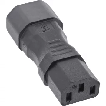 InLine Zasilacz Adapter IEC 60320 C14 / C13, 3-bolcowy, urządzenia chłodnicze