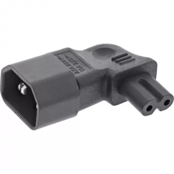 InLine Zasilacz adapter IEC 60320 C14 / C7, lewy/prawy kątowy, 3pin na 2pin