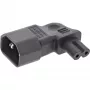 InLine Zasilacz adapter IEC 60320 C14 / C7, lewy/prawy kątowy, 3pin na 2pin