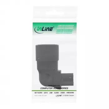InLine Zasilacz adapter IEC 60320 C14 / C7, lewy/prawy kątowy, 3pin na 2pin