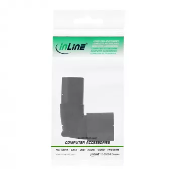 Zasilacz adapter InLine IEC 60320 C14/C13, kątowy góra/dół, 3-pin. Urządzenie IEC
