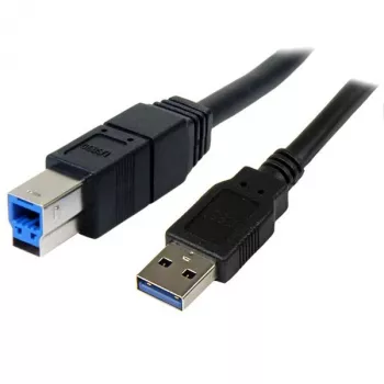 StarTech.com 3m czarny kabel SuperSpeed USB 3.0 A do B - M/M, 3 m, USB A, USB B, USB 3.2 Gen 1 (3.1 Gen 1), Męski/Męski, Czarny