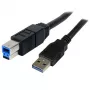 StarTech.com 3m czarny kabel SuperSpeed USB 3.0 A do B - M/M, 3 m, USB A, USB B, USB 3.2 Gen 1 (3.1 Gen 1), Męski/Męski, Czarny