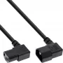 Kabel zasilający InLine C13 / C14, czarny, kątowy, 0,5 m