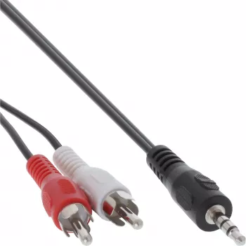 Kabel audio 2x RCA męski InLine 89944 3.5mm wtyk stereo męski 0.5m