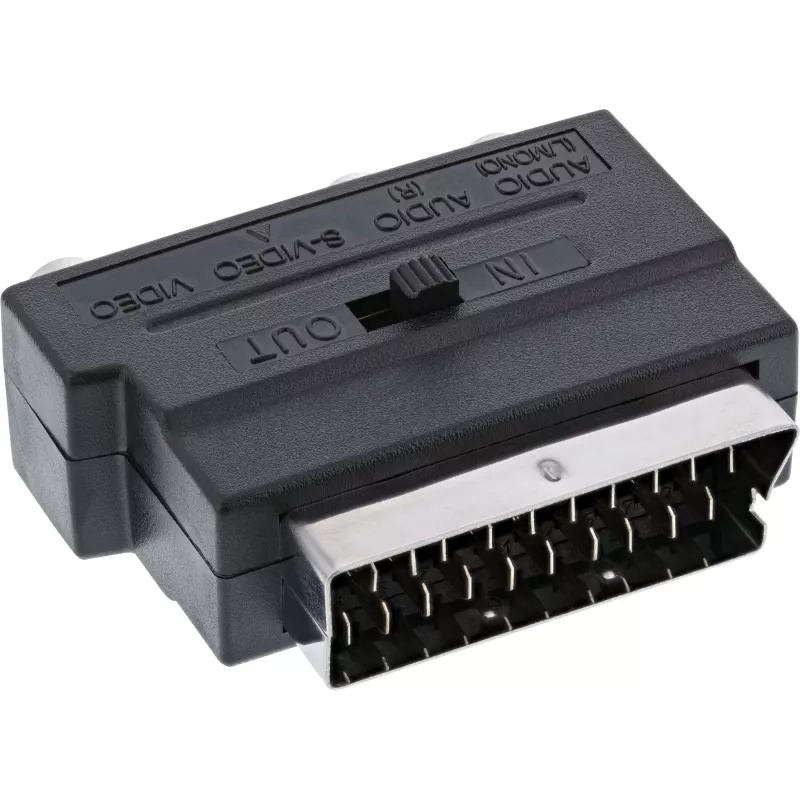 Adapter InLine Scart, męski SCART / 3x RCA i S-VHS, wejście/wyjście wideo