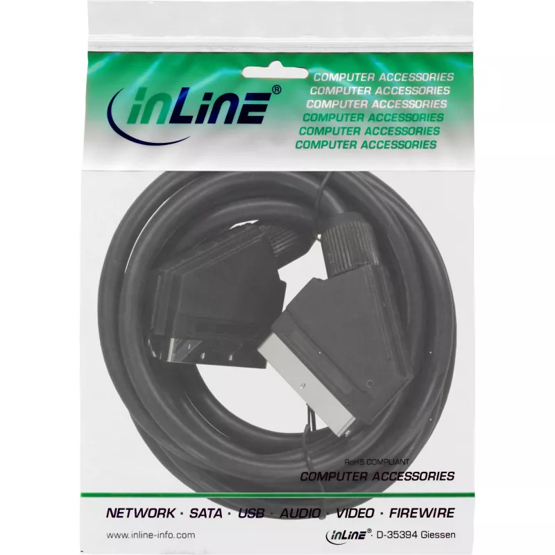 Kabel wideo InLine Scart męski/męski 3 m
