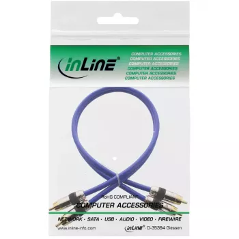 InLine Premium RCA Audio kabel 2x RCA male / male pozłacany 20m