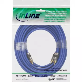 InLine Premium kabel audio RCA 2x męski / męski pozłacany 10m