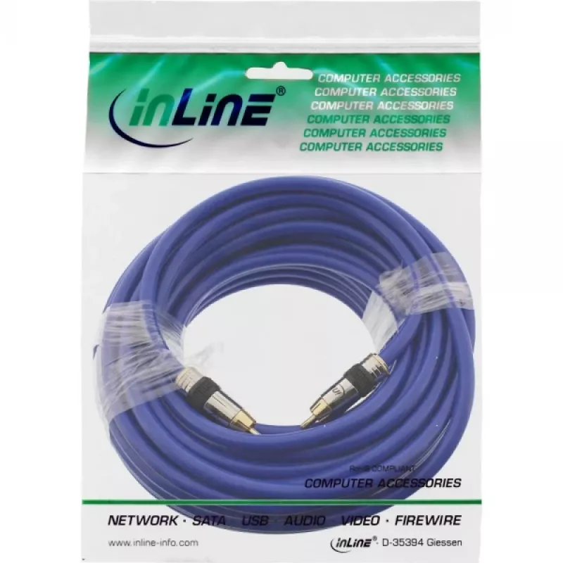 InLine Premium RCA Video & Digital Audio kabel RCA męski / męski pozłacany 20m
