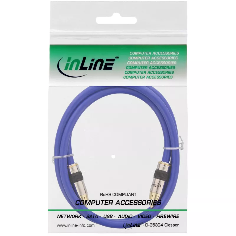 InLine Premium RCA Video & Digital Audio kabel RCA męski / męski złocony 10m