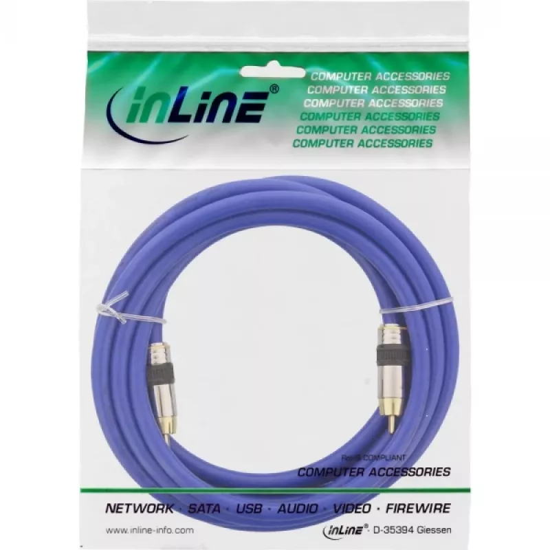 Kabel InLine Premium RCA Video i Digital Audio RCA męski / męski pozłacany 3m